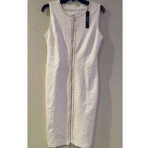 New White & gold dress sz S